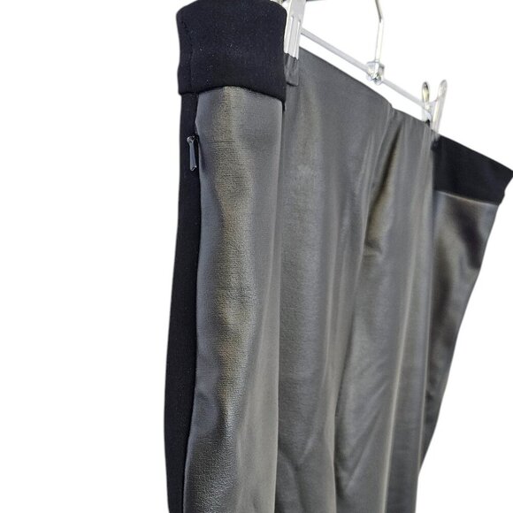 Betabrand Womens Faux Leather Front Stretch Pull On Pants, Black, Size 2XL LONG - Picture 8 of 9